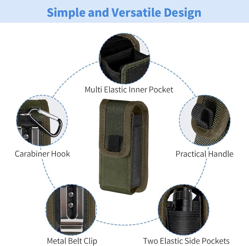 KENOBEE Multitool Sheath EDC Pouch Compatible with Leatherman Wave Plus Wingman Surge Rebar, Multi-Purpose Belt Clip Tool Holder Bag, Utility Tactical Waist Pack Camping Hiking Pocket Organizer Case - Image 5